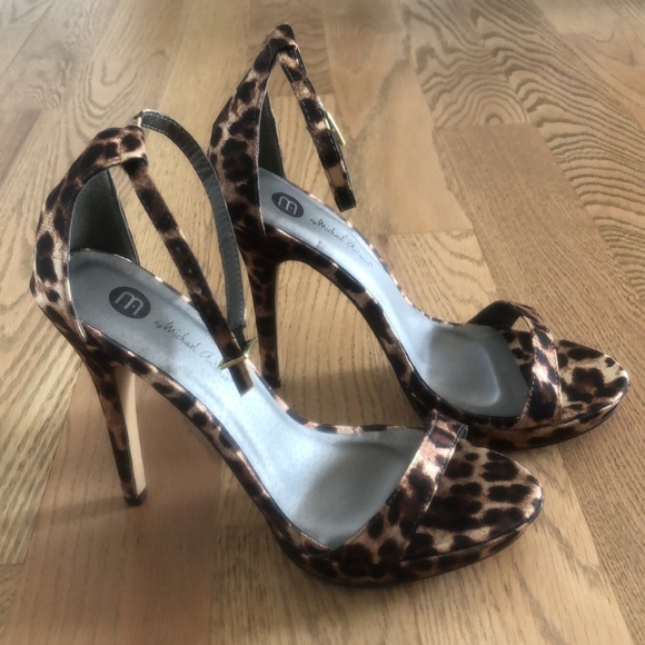 Animal print leopard cheetah dress high heel shoe wedding buckle dance prom - Picture 5 of 6